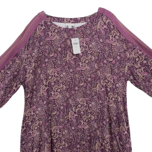 J. Jill Pink and Purple Bishop Sleeve Sundress - Picture 2 of 9